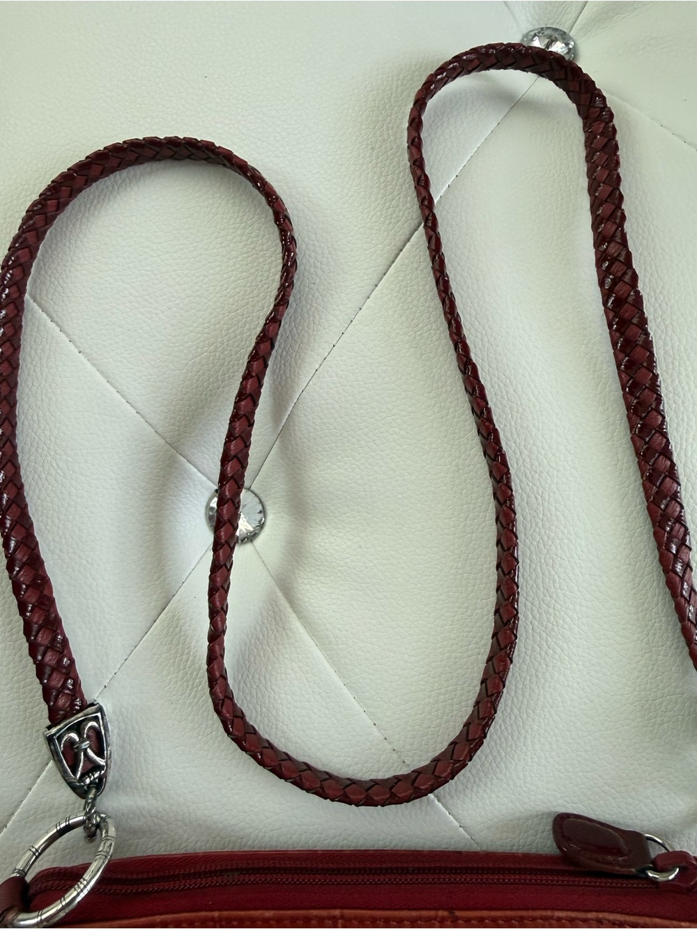 Brighton Red Leather Crossbody Bag - Picture 8 of 13